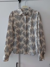 Lockere Marco Polo Bluse mit breiten Ärmeln 100% Baumwolle Größe 34