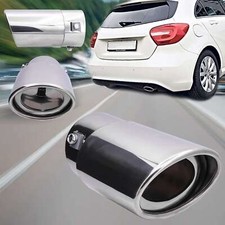 Edelstahl Chrom Auspuffblende Endrohr 160 x 102mm Universal Blende Oval gerade