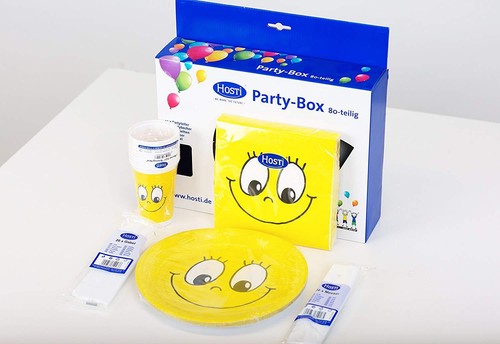 Partybox mit motiv smiley - mit,