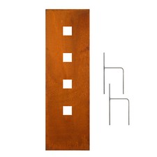 Edelrost Garten Sichtschutz Wand Rost Sichtschutzwand Metall 160x50 abstrakt