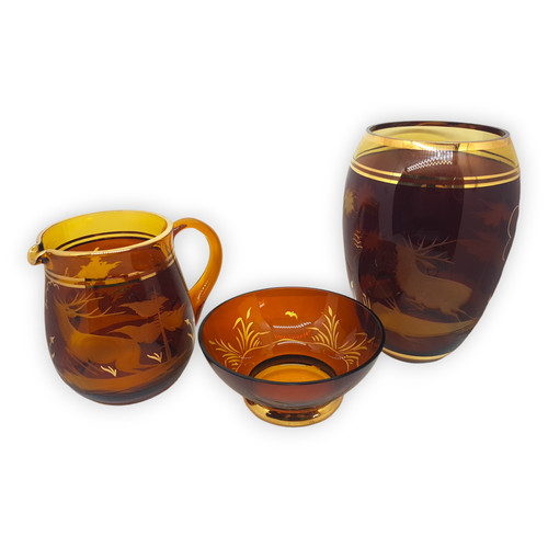 Egermann amber krug vase - egermann,