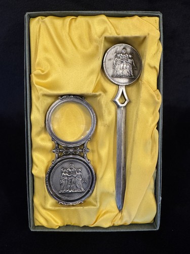 Antiker brieföffner mit lupe - antiker,