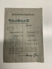 Velo Solex Betriebserlaubnis
