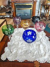 Weingläser Römer Anna Hutte Überfang Bleikristall bunt nie benutzt