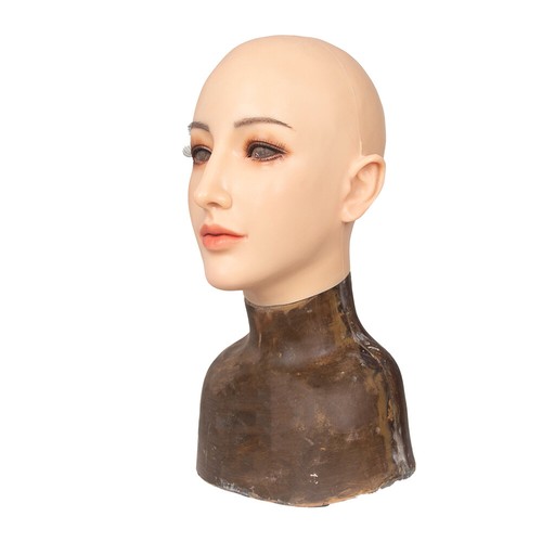 Realistic silicone female face - silicone,