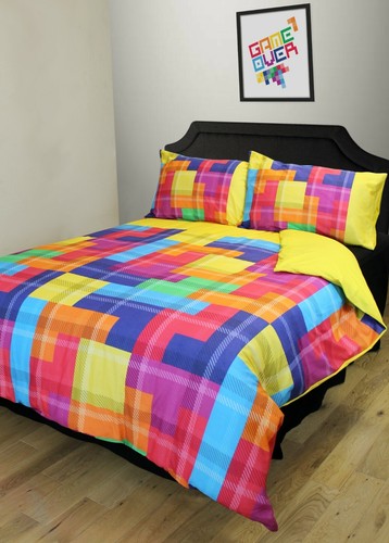 Tetris tartan bettbezug set - tartan,
