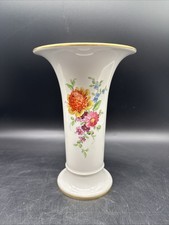 KPM Berlin Trompetenvase ,Vase , Blumen & Goldrand , 1.Wahl - A1.5