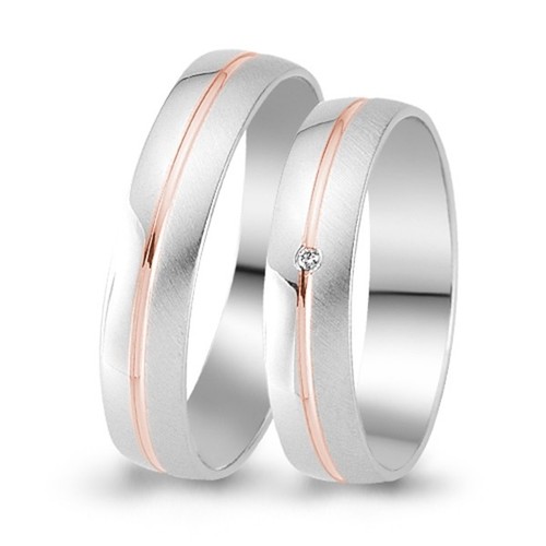 Trauringe 333er weiss rotgold - trauringe, weiss-/rotgold