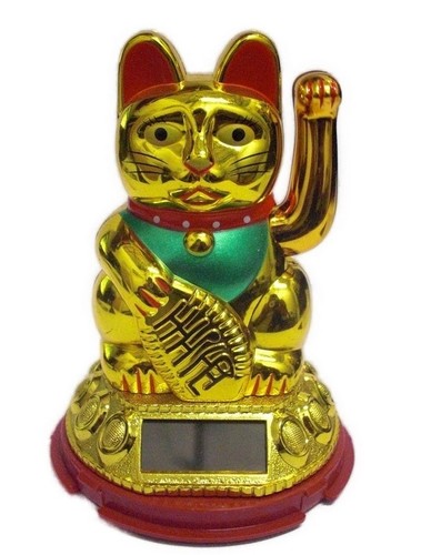Solar winkekatze gold - solar-winkekatze,