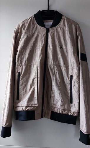 Calvin klein bomberjacke taupe - calvin,