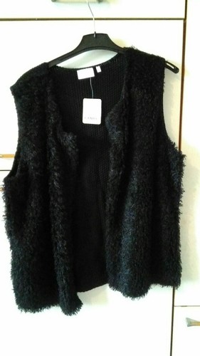 Fell weste schwarz - weste, xl