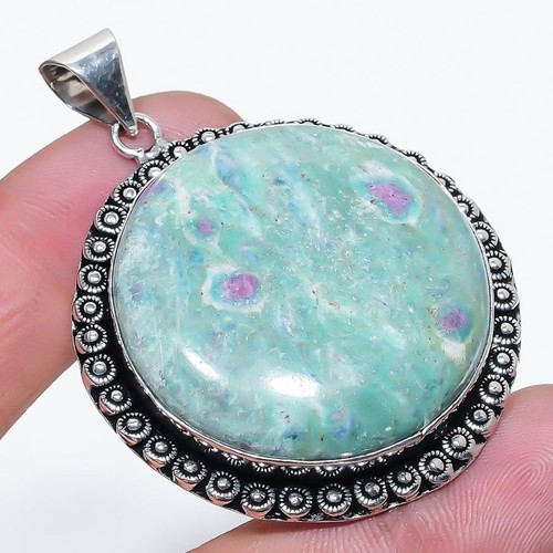 Rubin fuchsite runde form - rubin,