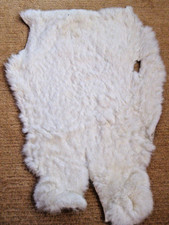 Fell Kaninchenfell Echtfell weiß beige Leder Tierhaut