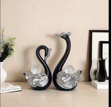 Schwan Deko Figuren 2er Set