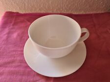 2 Jumbotassen gr. Kaffeetassen + 2 Unterteller CASHMERE Maxwell & Williams weiß