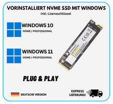 M.2 NVMe SSD Festplatte vorinstallierten Windows 10 Windows 11 für PC Laptop
