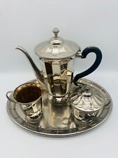 WMF Art Deco antikes Kaffee Set ca. 1910 versilbert Straussenmarke Hotelsilber