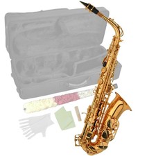 STEINBACH ALT SAXOPHON SAX ALTSAXOPHON SAXOFON MESSING GOLD KOFFER MUNDSTÜCK SET