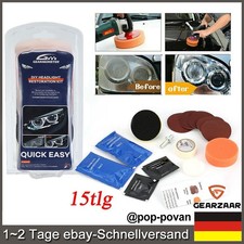 15*Auto Frontscheinwerfer Reparatur Polier Satz für Scheinwerfer Politur Set DE