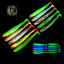 10x Gummifisch 13cm Shad UV