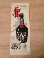 ORIG WERBUNG REKLAME 1964   VAT 69  Finest Scotch Whisky 