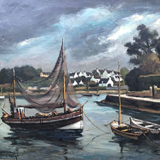 Meer Gemälde Insel Aux Moines Pirazzini Gemälde Gulf Morbihan Marine Bretagne Μ