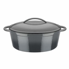 GSW Gusseisen Bräter oval 33 x 25 cm - 7,0 Liter GREY SHADOW