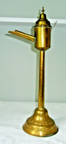 Alte messing stand öllampe - alte,