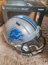 Original Riddell NFL Detroit Lions Speed Replica Helm Originalgrösse Helmet Deko