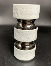 Porzellan Vase; Royal KPM; Weiß Silber; D8.5cm, H18.7cm