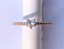 Diamant Ring Herz gepflastert