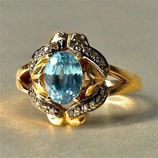 Le Vian 14K Rotgold Blautopas