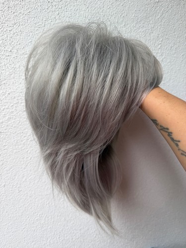 Silber grau perücke kurz - silber,