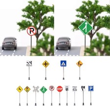 PACK VON 14 VERKEHRSSCHILDER IM MASSSTAB 1:87 DIY MICRO LANDSCAPE AUTOBAHN
