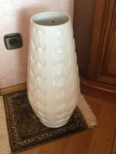 Vintage Porzellan Bodenvase Schumann Arzberg 51cm hoch Farbe weiß