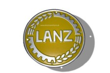Schild Lanz (Ährenkranz) gelb/silber Lanz Bulldog