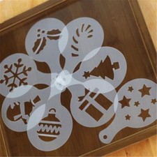 8 Stück Latte Art Schablonen