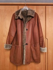 Mantel Ledermantel mit Innenfell Lammfell von Christ Grösse 42