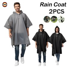 2PCS Regenponcho mit Kapuze