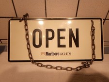 Tür Werbeschild Open / Closed von Marlboro Lights  siehe  Fotos