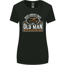 Ein Alter Mann Mit Einer Angelrute Angler Damen Weit Geschnittenes T-Shirt