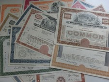 36 amerikanische historische Wertpapiere