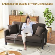 2 Sitzer Sofa 165cm Braun Mini