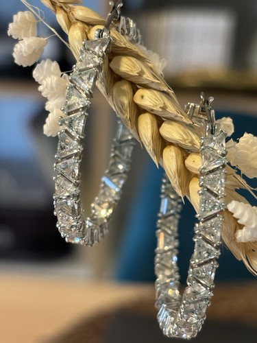 Große swarovski creolen weiß - große,