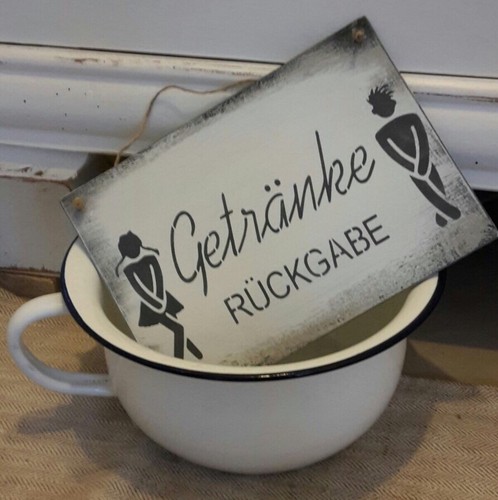 Shabby chic schablone schild - schablone, f.schild