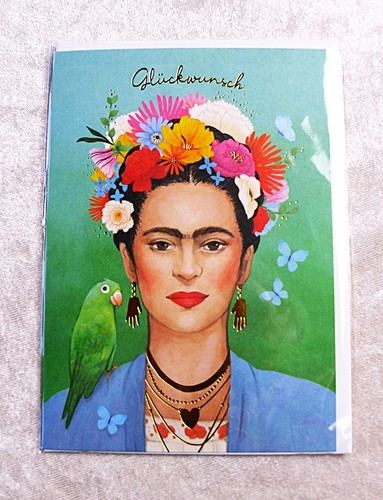 Glückwunschkarte frida kahlo - glückwunschkarte,