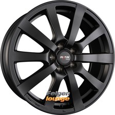 4x PLATIN P 58 Matt Black 6,5x15 ET44 5x112 Alufelgen 15 Zoll