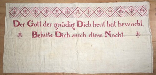 Besticktes spruchtuch - besticktes,