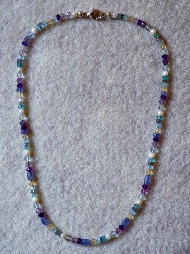 Multi edelsteinkette mit - edelsteinkette,
