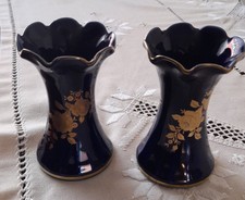 2 Kerzenhalter,  Oder 2 Mini Vasen,  Kobold Blau.